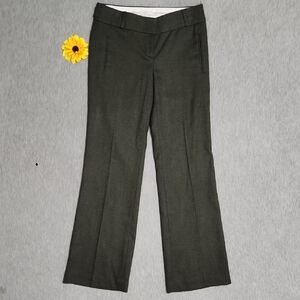 LOFT Ann Taylor Petites Marisa Fit Low-Rise Flare Linen Trousers Pants Slacks